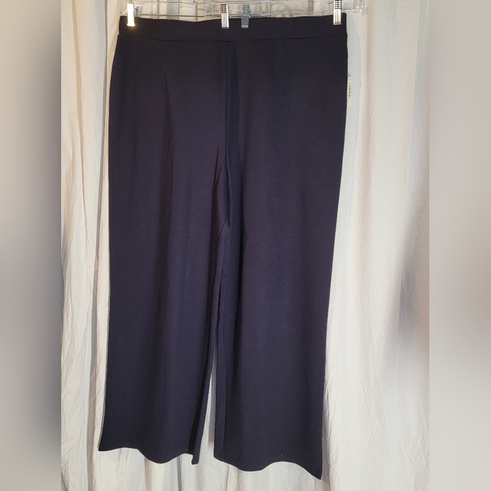 NWT Amazon Essentials Navy Ponte-knit Pull-on Wide-Leg Pants